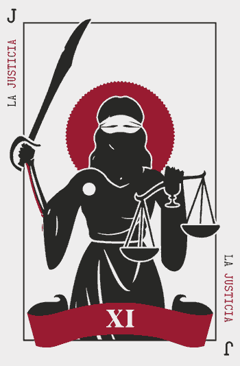 La Justicia - El Gallo Barcode Baraja Coleccionable