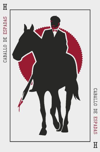 Caballo de Espadas - El Gallo Barcode Baraja Coleccionable