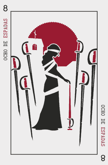 Ocho de Espadas - El Gallo Barcode Baraja Coleccionable