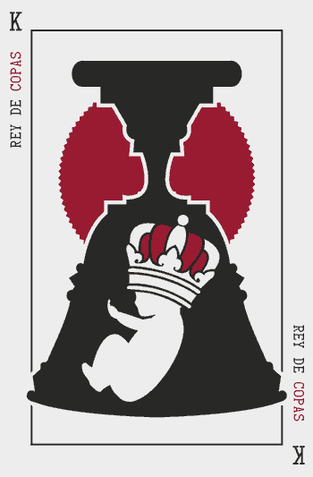 Rey de Copas - El Gallo Barcode Baraja Coleccionable